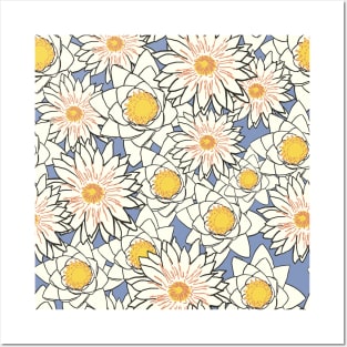 Daisy white flowers Posters and Art